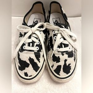 Cow Print Corduroy Vans